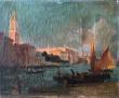 Avant restauration
Venise
XXème siècle 
Huile sur toile 
Peintre Adolphe Faugeron (1866-1944) 
